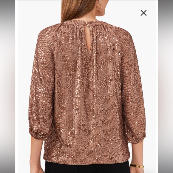 NWT Vince Camuto Women’s Sequin Blouse - Picture 2 of 2